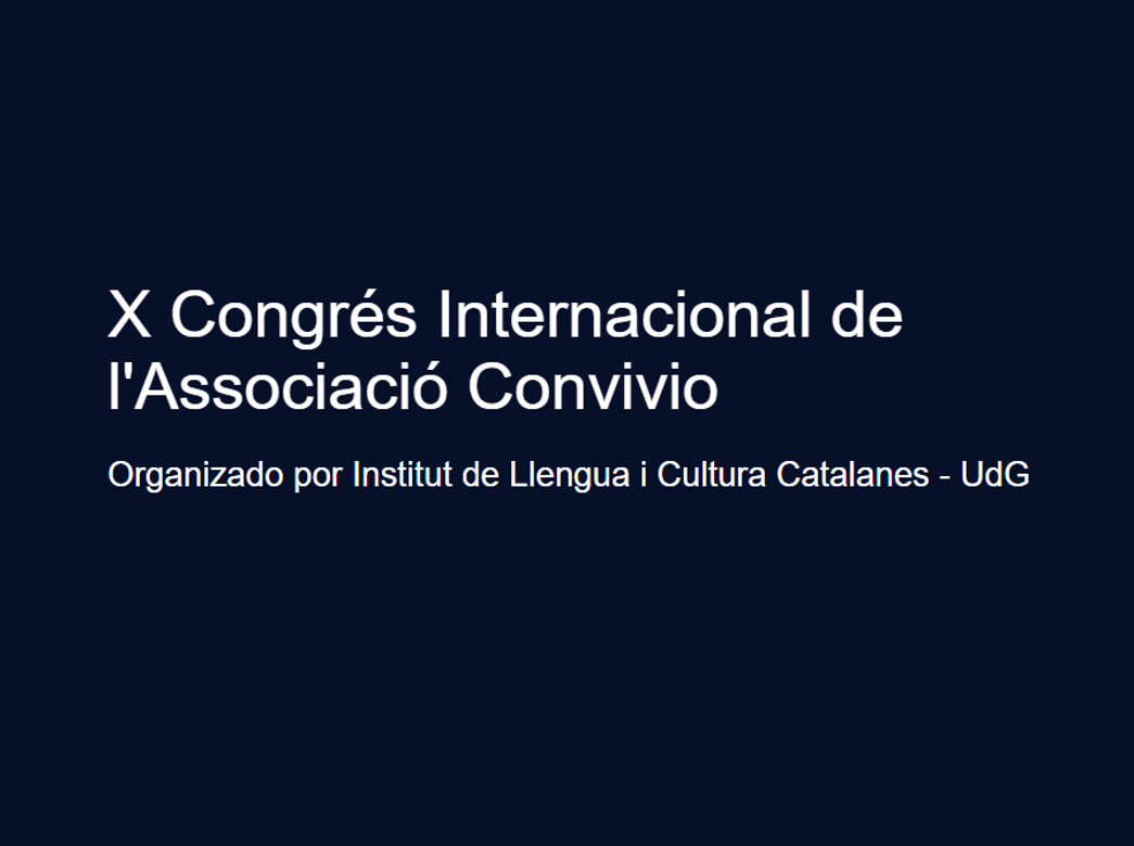 Convocado X Congreso Internacional de la Asociación Convivio